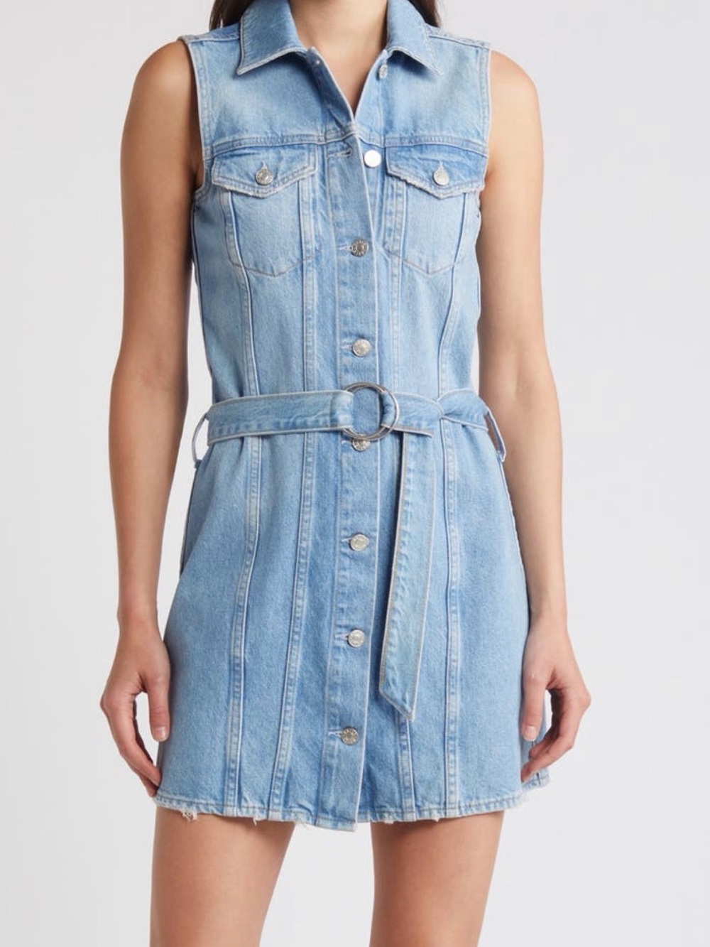 Rails Wilshire Belted Sleeveless Denim Dress in Blue Dream NWT Size Small
